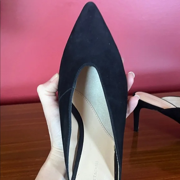 Like new Adrienne Vittadini Black Suede Mules - Picture 8 of 16